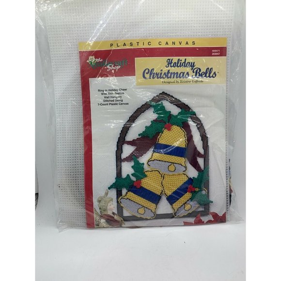 Vtg The Needle Craft Shop “Holiday Christmas Bells” NOS Wallhanging - Picture 2 of 3
